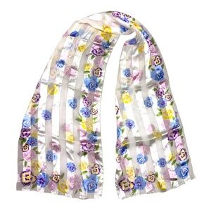 Smithsonian institution 100% silk 1998 vintage scarf 12”x58”
